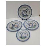 M.A. Hadley Pottery Plates