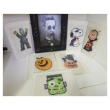 Halloween Window Clings & Scary Portrait Works