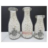3 Equity Milk Bottle, Pint & Half Pint