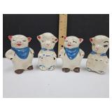 Shawnee Smiley Shakers Lot of 4