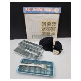 Wood Quilt Kit & Kitty & VTG Ice Trays