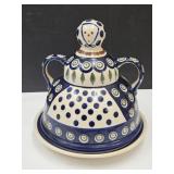 Boleslawiec Poland Pottery DIsh w/Dome