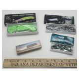4 New Pocket Knives See Sizes