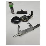 VTG US Pocket Knife, Level, Elvis Lighter +