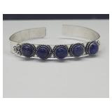 Sterling Silver & Blue Lapis Bracelet