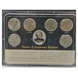 Susan B Anthony Dollar Set 1979 & 1980 Six Coins