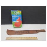 Woden Haiti Knife, Curad Water Bottle