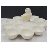 California Pottery Chick Bird Egg Plate(See Chip)