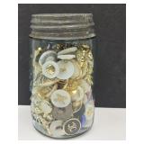 Ball Jar W  Zinc Lid W Buttons
