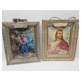 Vintage Light Up Jesus Pictures 17 x 21