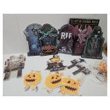 Halloween Lot, Yard Signs, Pumpkin Lights, Witch +