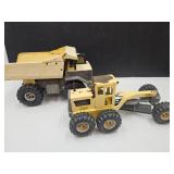 Tonka Dump Truck & Gradder Played With