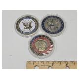 3 Navy Challenge Tokens