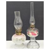 P & A  Acorn Co. Oil Lamp 11" & Oil Lamp 9.5" h