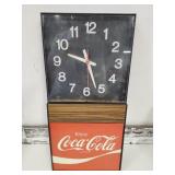 1980s  Powers On (No Bulb) Loose Hand Coke Clock