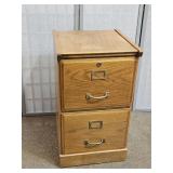 2 Drawer Wood File Cabinet 16 x 17 x 28" h