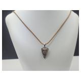 Tan & Black Pendant Cord Necklace