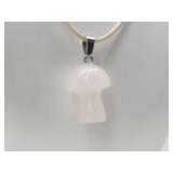 White Mushroom Cord Necklace