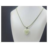 Light Green Heart Cord Necklace