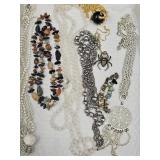 Costume Jewelry Lot, Necklaces, Earrings