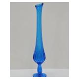 MCM Fenton Colonial Blue Vase 12.5"