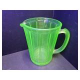 Uranium Glass Pitcher 5 3/4" H