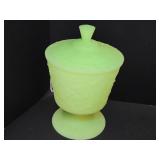 VTG Uranium Fenton Satin Custard 9" Dish