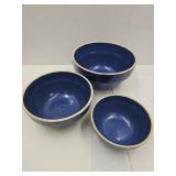 Clay City Pottery Nesting Bowls 7 - 10 1/2" w