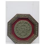 Vintage Mayan Aztec Sun Calendar Wall Art