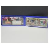 Authentic Colorized $2 Note July 4th