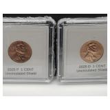 2 New 2025 Last Issue Penny Coins D & P