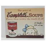 New Camplle Soup Ad Sign 16x12"
