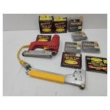 2 Staplers (1 Hammer Stspler) with Staples