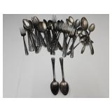 Silver Plate Utensils & Free Mason Silver plate