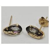 14k Gold Marked 585  Earrings with 1 Back