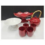 Southern Living Tea Pot, Cups &  Compotes