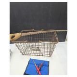 Vintage Basket , Hand Saw & Tester