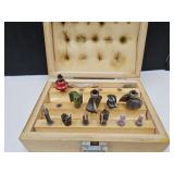 Router Bits with Wood Case