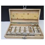 Hole Router Bits with Wood Case
