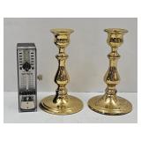 India Brass Candleholders 5"H,Wittner Super Miini