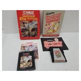 VTG ATARI Games w Books & Boxes Combat ,Strawberry