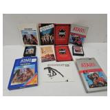 VTG ATARI Games w Books & box  Defender, E.T.