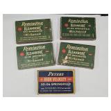 5- VTG Remington & Peter Ammo Boxes Only