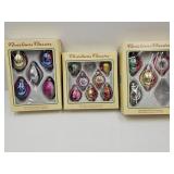 Commodore Teardrop Christmas Ornamets 3 Boxes