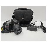 NIKON Camera w Lens, Bag, Charger, Case, +
