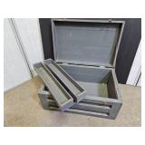 Antique Tool Chest w 2 Inserts SOLID! 31.5x21x15"