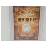 1942 V Mercury Dime in Display