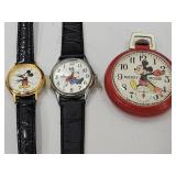 Untested Watches Mickey Mouse Watch & Pocketwatch
