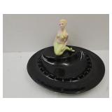 14"W MCM Mermaid Ashtray  (Has Chip)