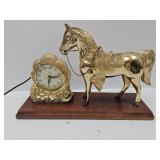 United 17"L Electric Western Horse Clock